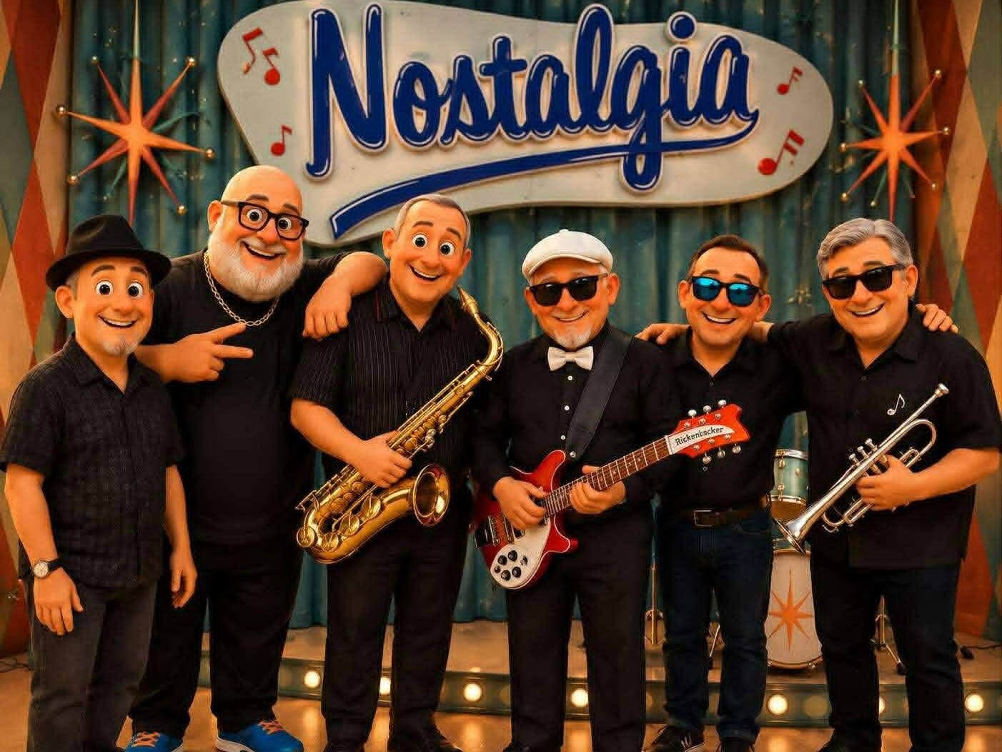 Nostalgia cartoon band image